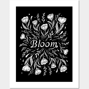 Bloom-Black and White Posters and Art